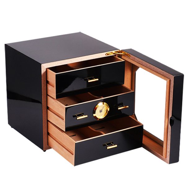 Cohiba BYD007 thiết kế 3 khay gỗ dễ dàng sắp xếp xì gà và tăng cường độ lưu thông ẩm