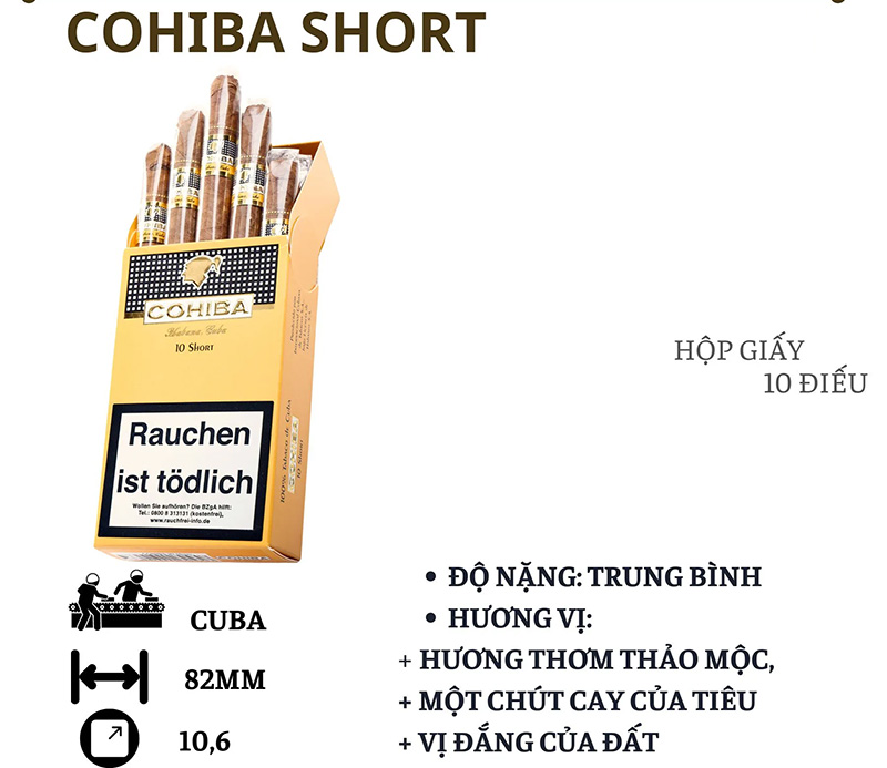 Xì gà Cuba Cohiba Short 10